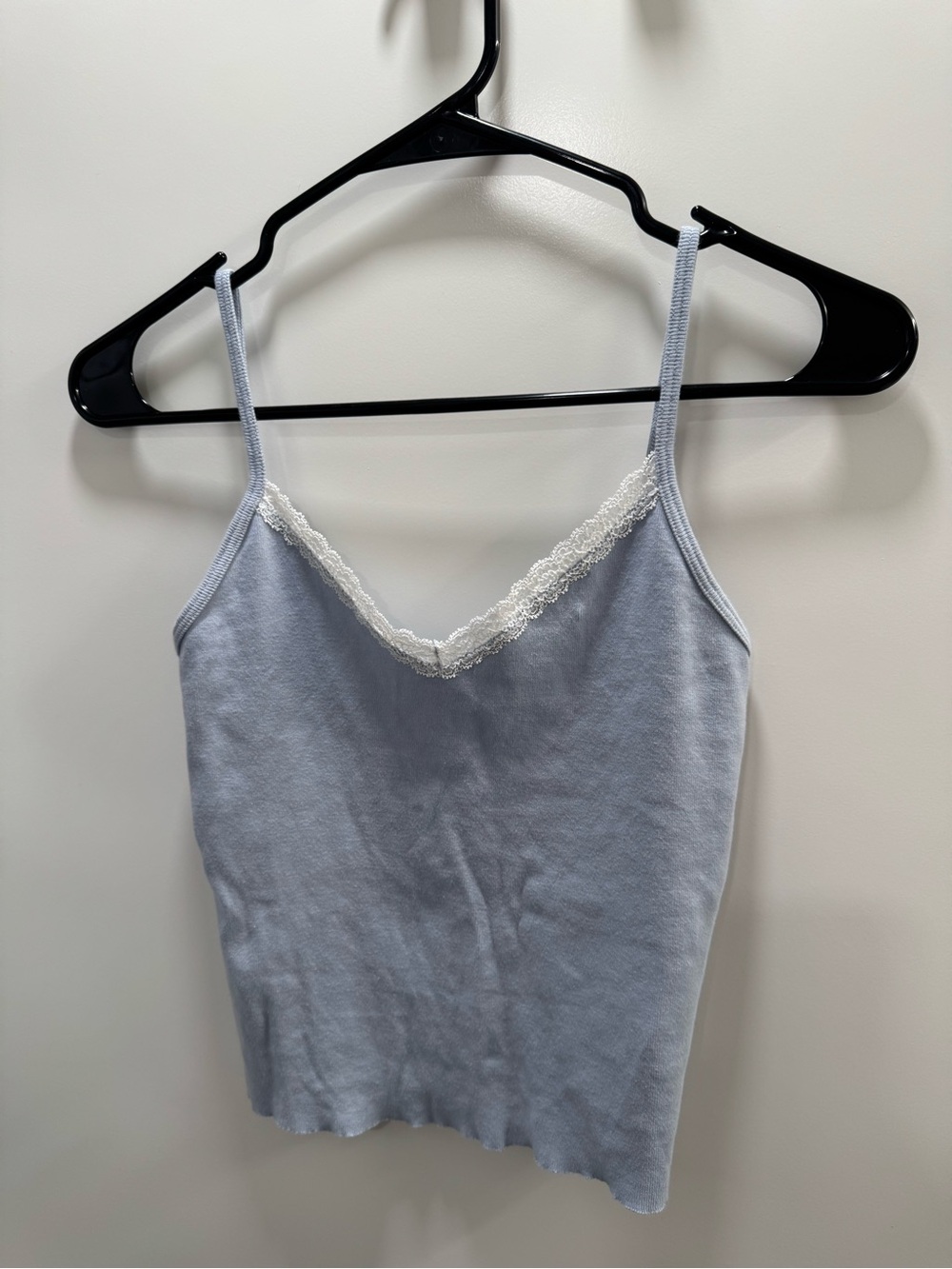Brandy Melville Pale Blue Lace-Trim Cami